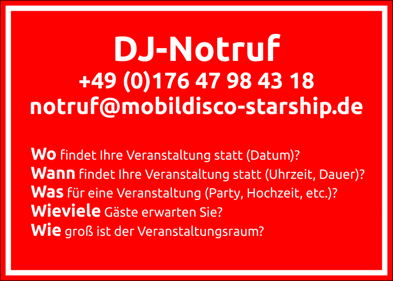 DJ-Notruf/DJ-Notdienst (DJ Frank) Rhein-Main-Region